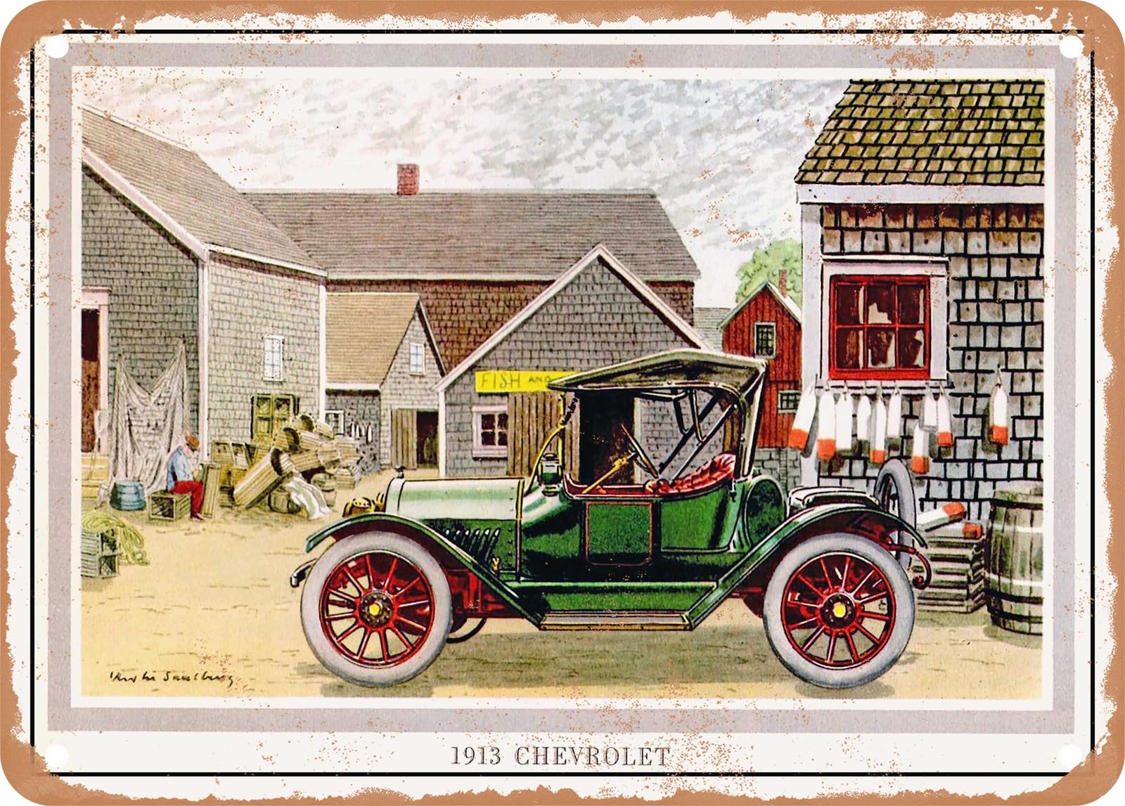 METAL SIGN - 1913 Chevy Roadster Vintage Ad home decor