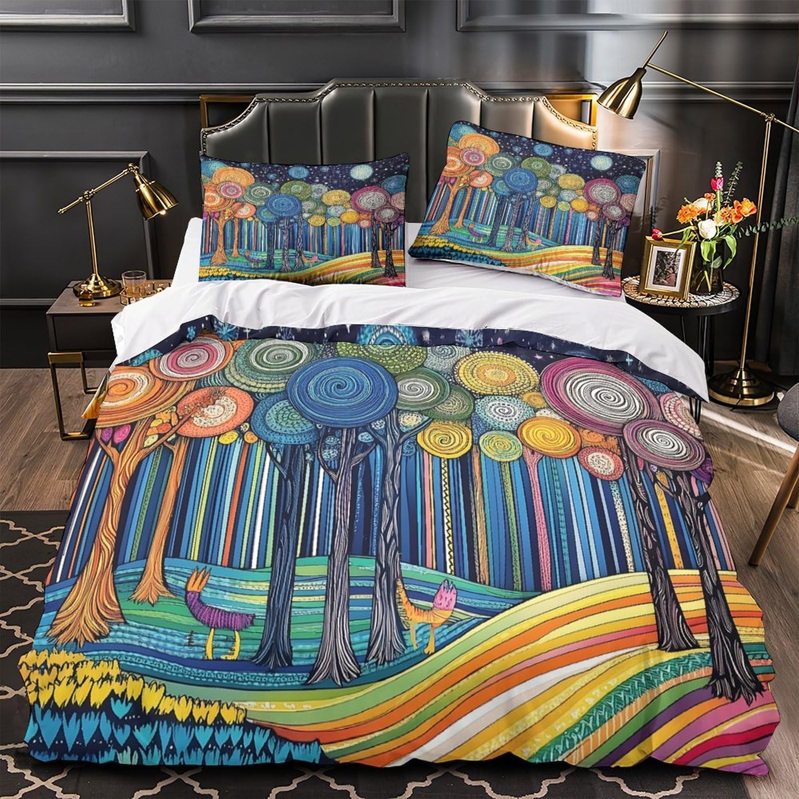 Housse de couette super douce anti-acariens 140x200 pour sommeil réparateur