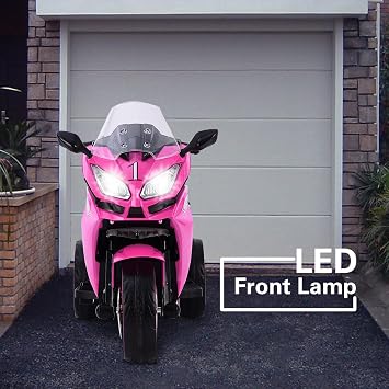 Girls Motorcycle,Ride on Motorcycle, TAMCO Children Battery Motor Bikes Rechargeable 3 Wheels Ride on Kids Electric Motorcycle with Light Wheels