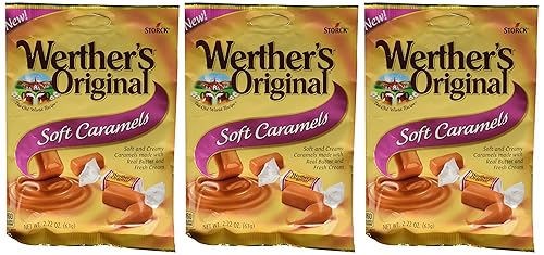 Werthers Caramelos suaves originales de 222 onzas 222oz paquete de 3