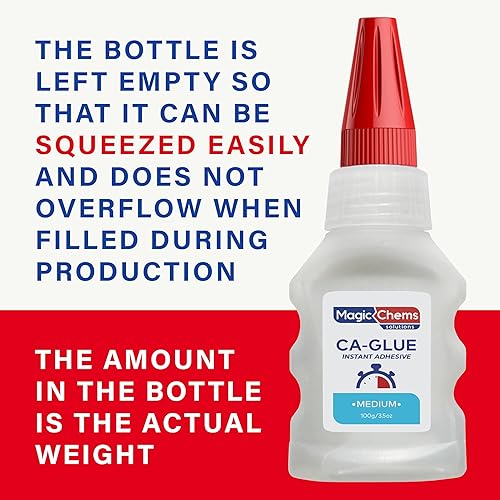 Miniatura 7 de Magic Chems Pegamento CA con activador (4 x 3.5 oz + 2 x 16.9 fl oz), pegamento y activador de cianoacrilato, súper pegamento con activador, CAGlue