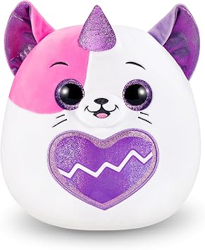 Rainbocorns Eggzania Surprise Mania Series 1 (Kitten) by ZURU, Collectible Plush Stuffed Animal, 5 Mini Eggs, Stickers, DIY Jewelry, Slime, Ages 3+ for Girls, Children