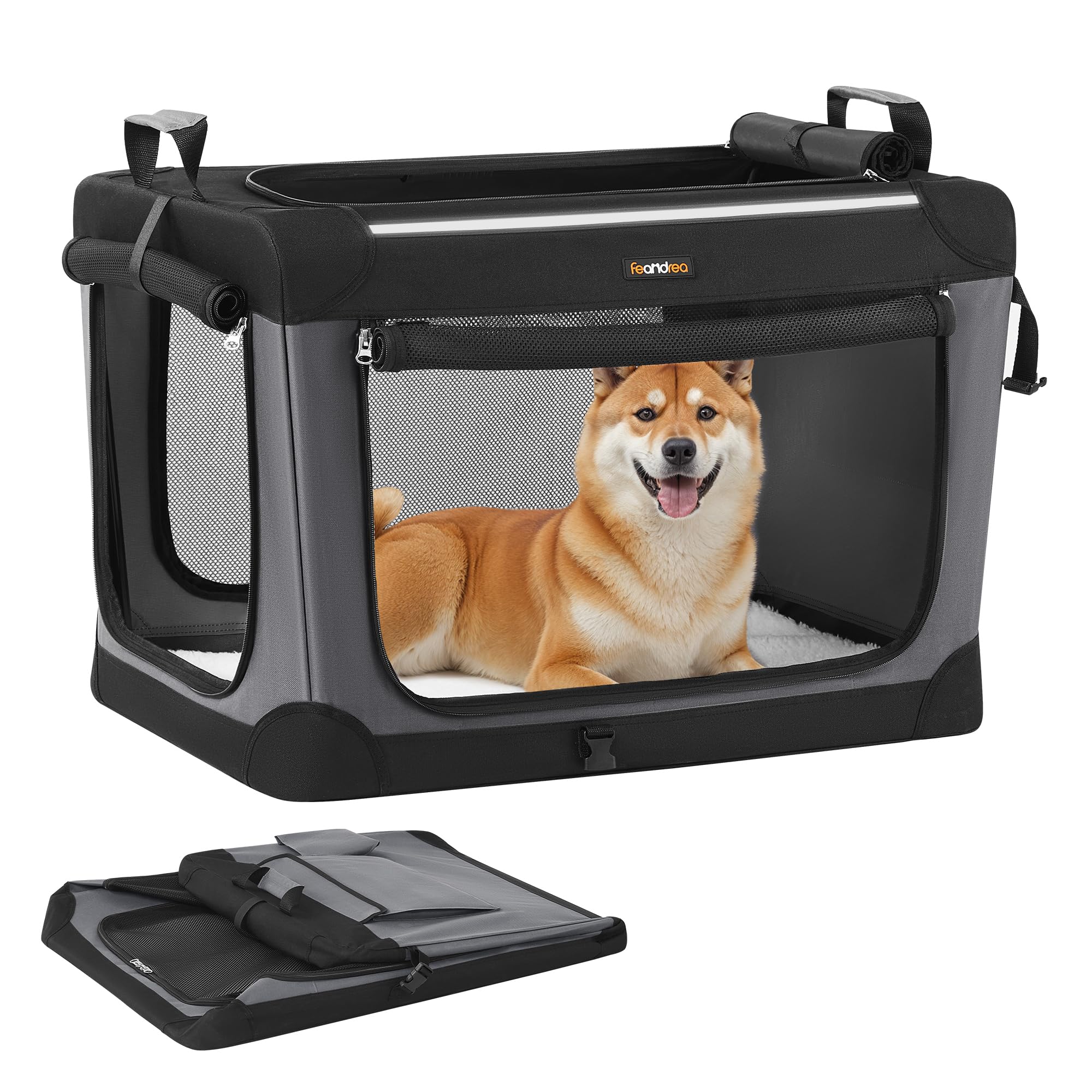 Feandrea 30-Inch Collapsible Dog Crate