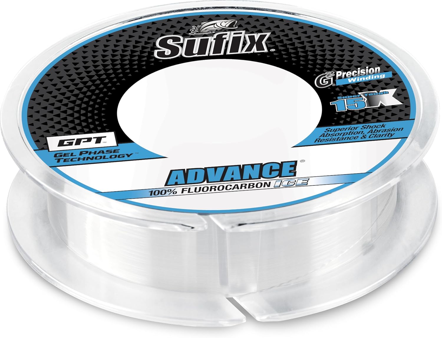 Sufix 50 Yard Advance Ice Fluorocarbon Fishing Line - Clear