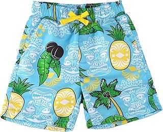 ESTAMICO
Boys' Quick Dry Beach Swim Trunk Printed Board Shorts with Pockets