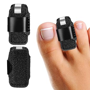 Toe Splint for Broken Toe Straightener Brace Women Men Hammer Toe to Align and Support Toe Wraps 2Pcs