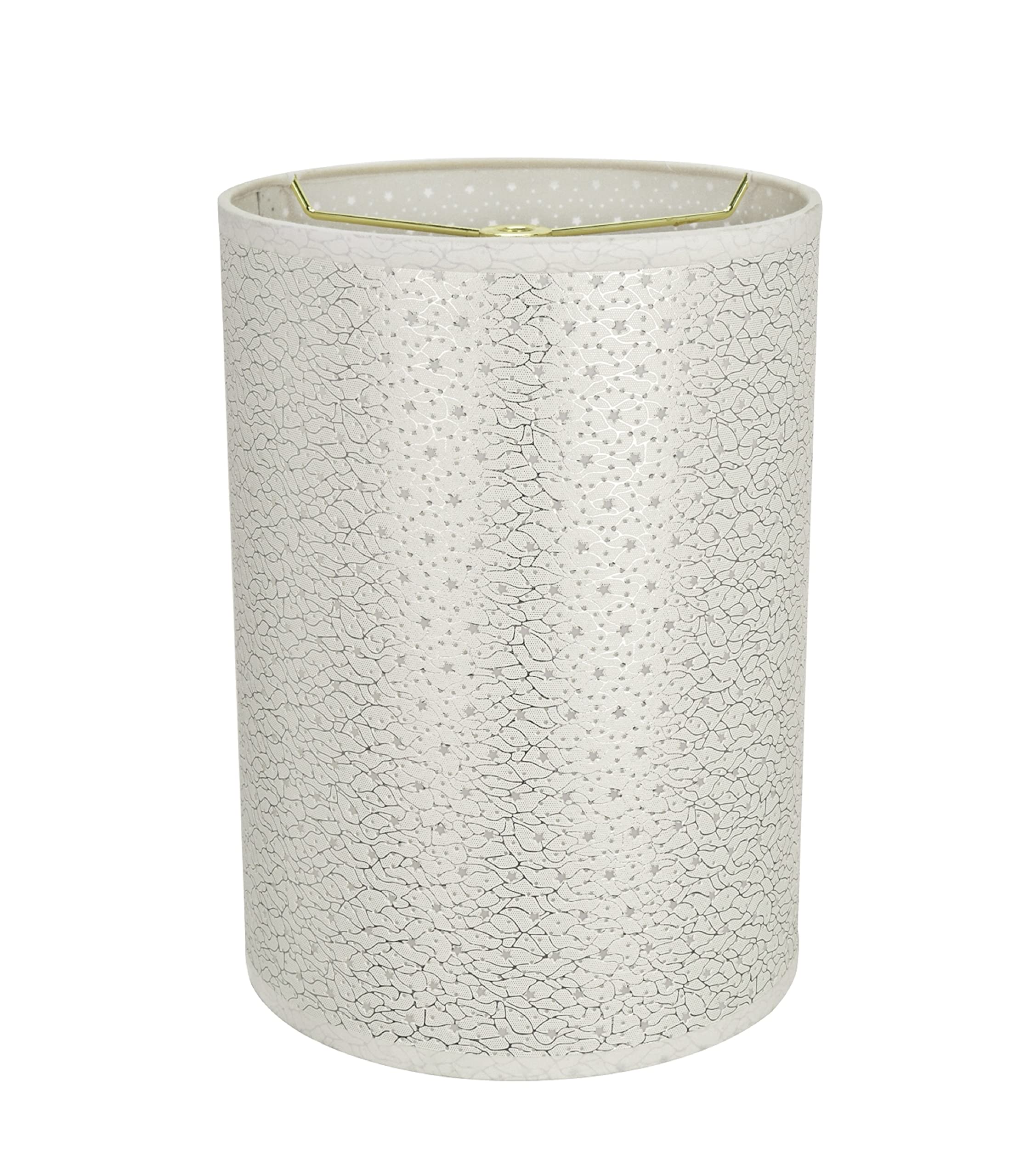 Aspen Creative 31273 Transitional Drum (Cylinder) Shape Spider Construction Lamp Shade in Ivory, 8" wide (8" x 8" x 11")