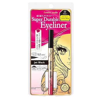 Heroine Make by KissMe Super Durable Eyeliner | Waterproof Liquid Eyeliner | Black Liquid Liner for Long-Lasting Color | Smudge-Proof Formula | Hypoallergenic for Sensitive Eyes | Japanese Makeup