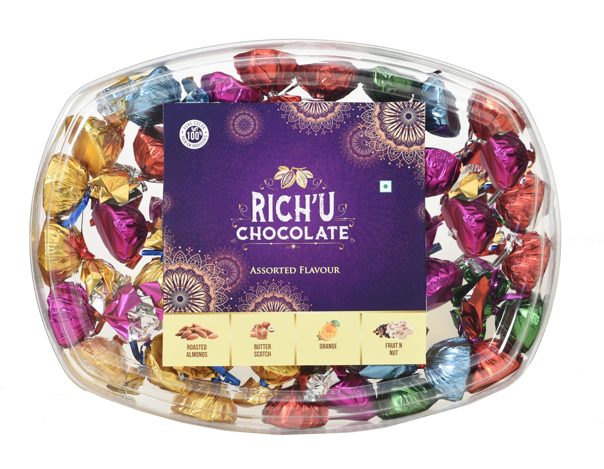RICHU CHOCOLATES AND MORE Oval Shape Gift Box For Diwali