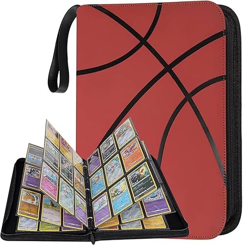 Carpeta de tarjetas coleccionables de baloncesto de 900 bolsillos, carpeta de tarjetas con 50 fundas de página de carga superior, carpeta de 9