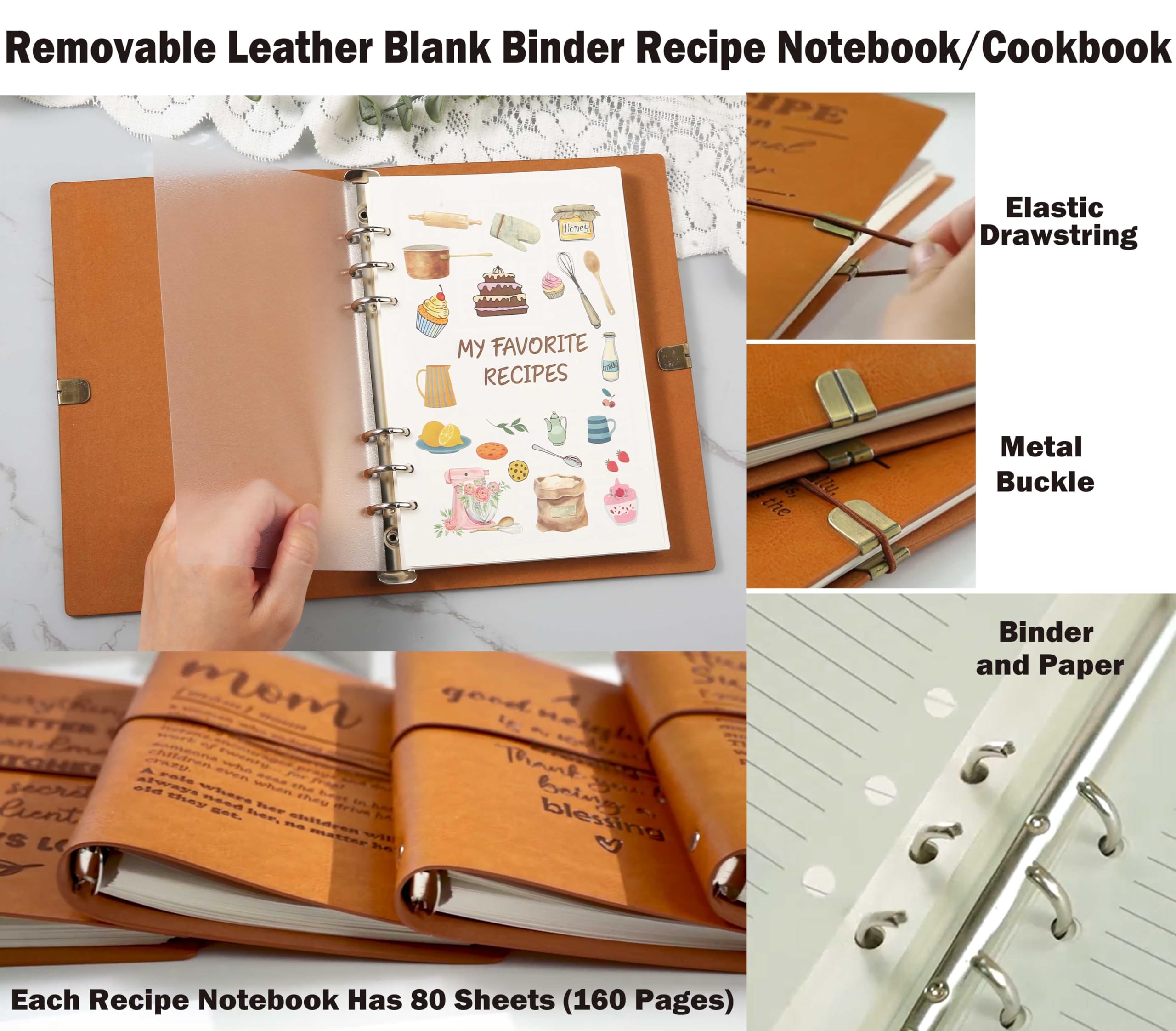 Babysitter Recipe Cookbook-Appreciation Thank You Gift-Birthday or Christmas Gift for Nanny or Caregiver-Removable Binder Notebook with Blank Recipe Pages-Recipe for a Special Babysitter Keepsake