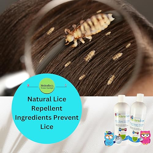 Miniatura 6 de Meticulice - Champú y acondicionador para prevención de piojos, mango y menta, 16 onzas
