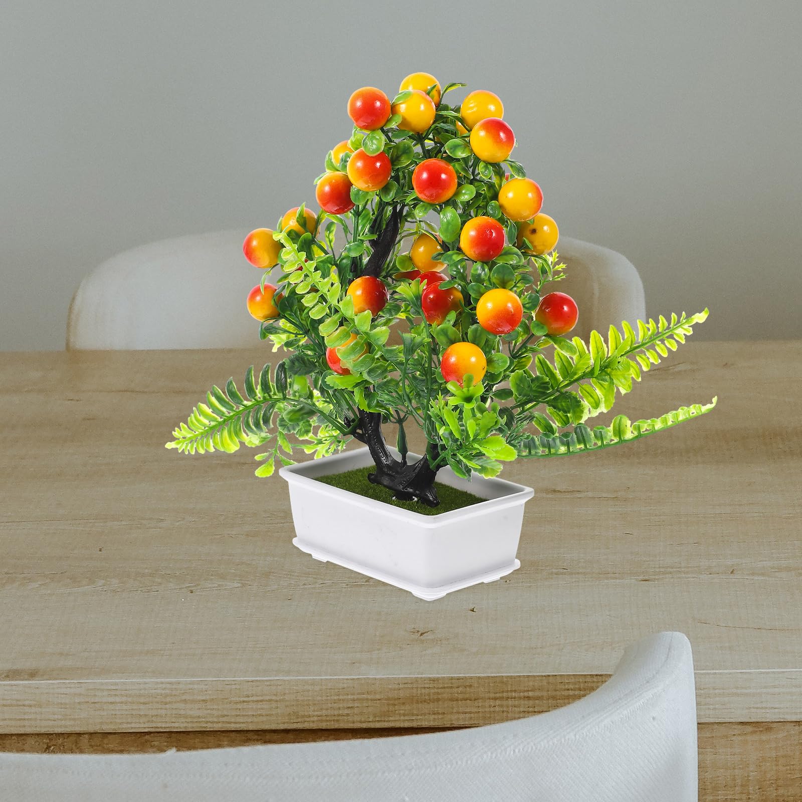 Zerodeko Artificial Bonsai Tree, Plastic Fruit Tree Fake Potted Plants, Artificial Plants Indoor - Image 4
