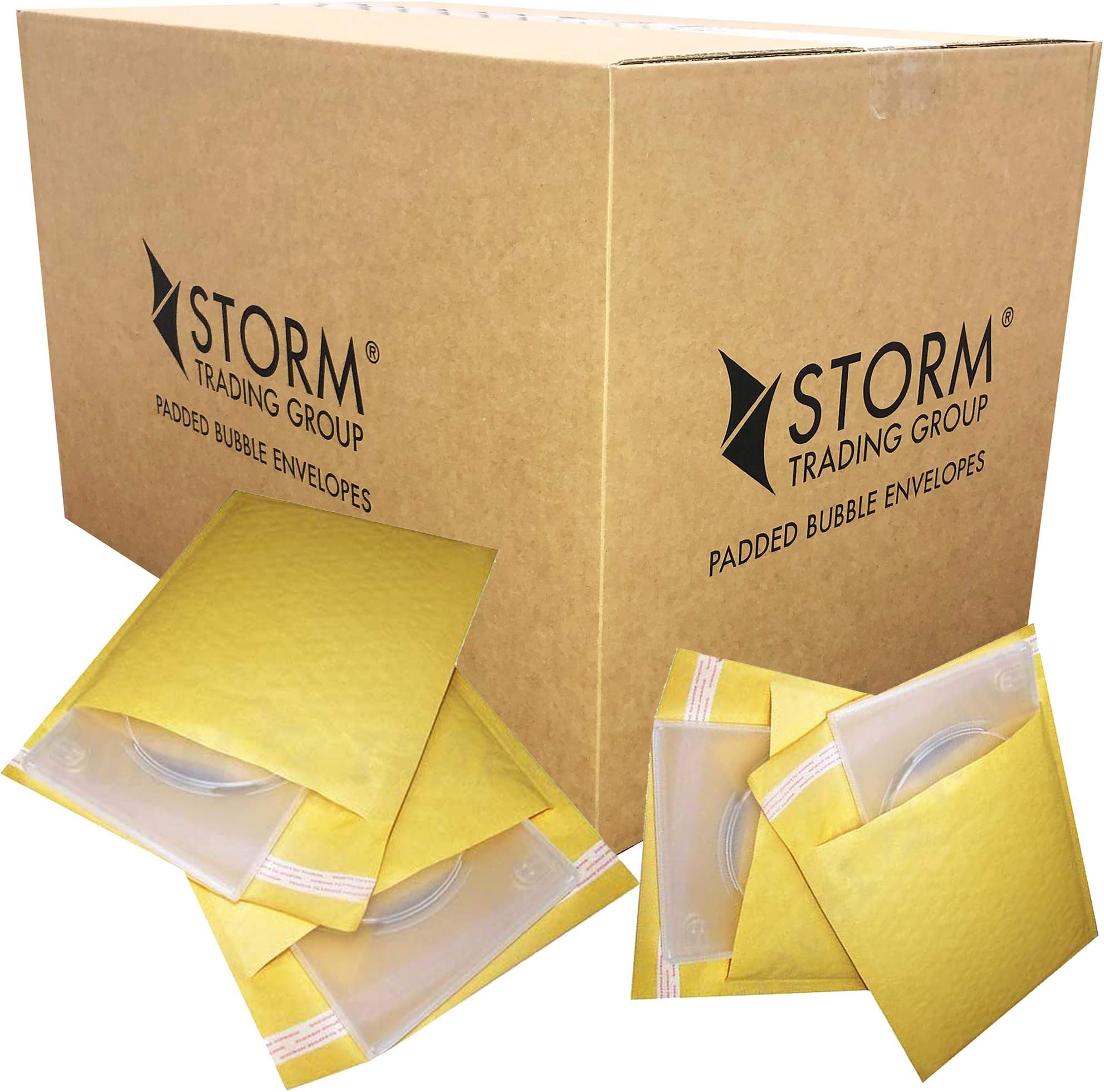 100 Gold Padded DVD Size Bubble Envelopes 170x215mm
