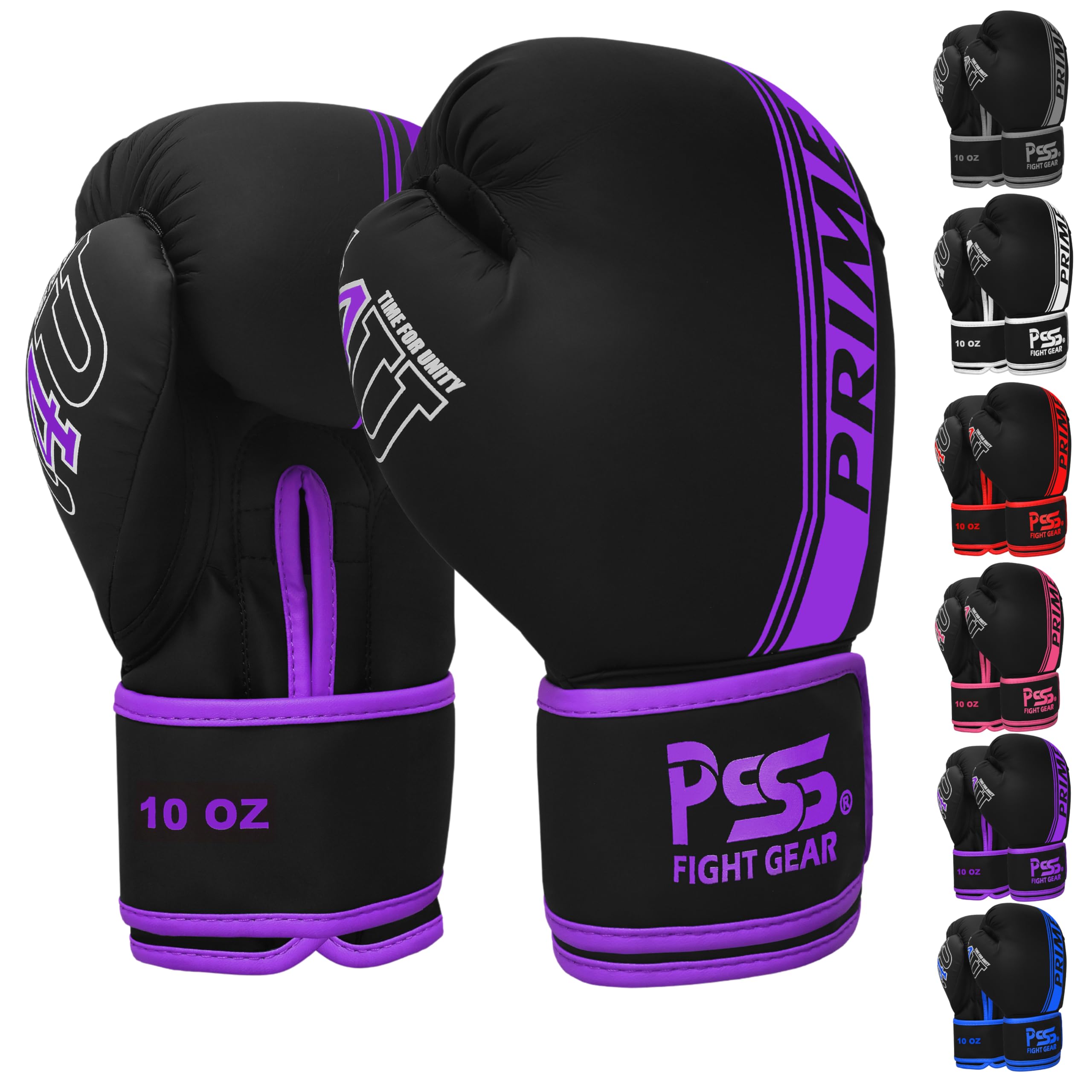 PSS Boxing Gloves for Kids/Youth Training Sparring, Kickboxing, Muay Thai, MMA, Heavy Punching Bag Mitts Focus Pads Workout Durable PU Leather, High-Density Foam Padding 4 6 8 10 Oz (Purple, 6 oz)