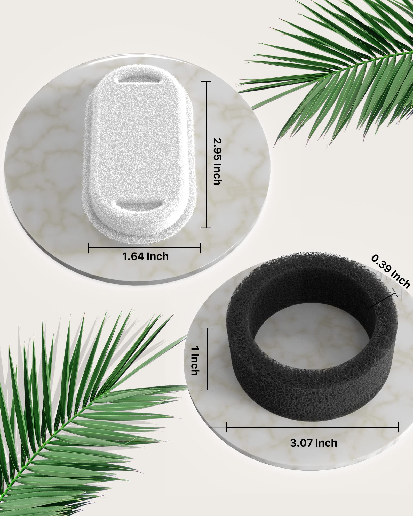 GIOTOHUN Cat Fountain Filter, 8 Pieces Filters + 8 Pieces Foam Filters for Cat Drinking Fountain Filtering Hair (Sponge) - Image 3