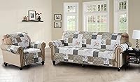Vista 6 de Brilliant Sunshine Rose and Toile - Funda de sofá con diseño de retazos, funda acolchada para sofá grande, 70 pulgadas de ancho de asiento