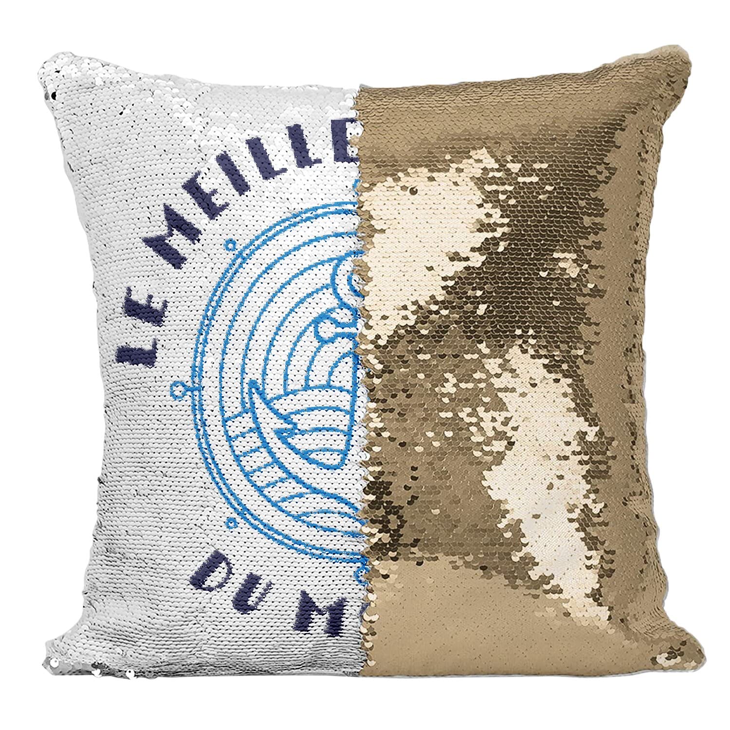 Coussin sequin doré Le Meilleur Marin : finie la décoration de salon banale et sans éclat