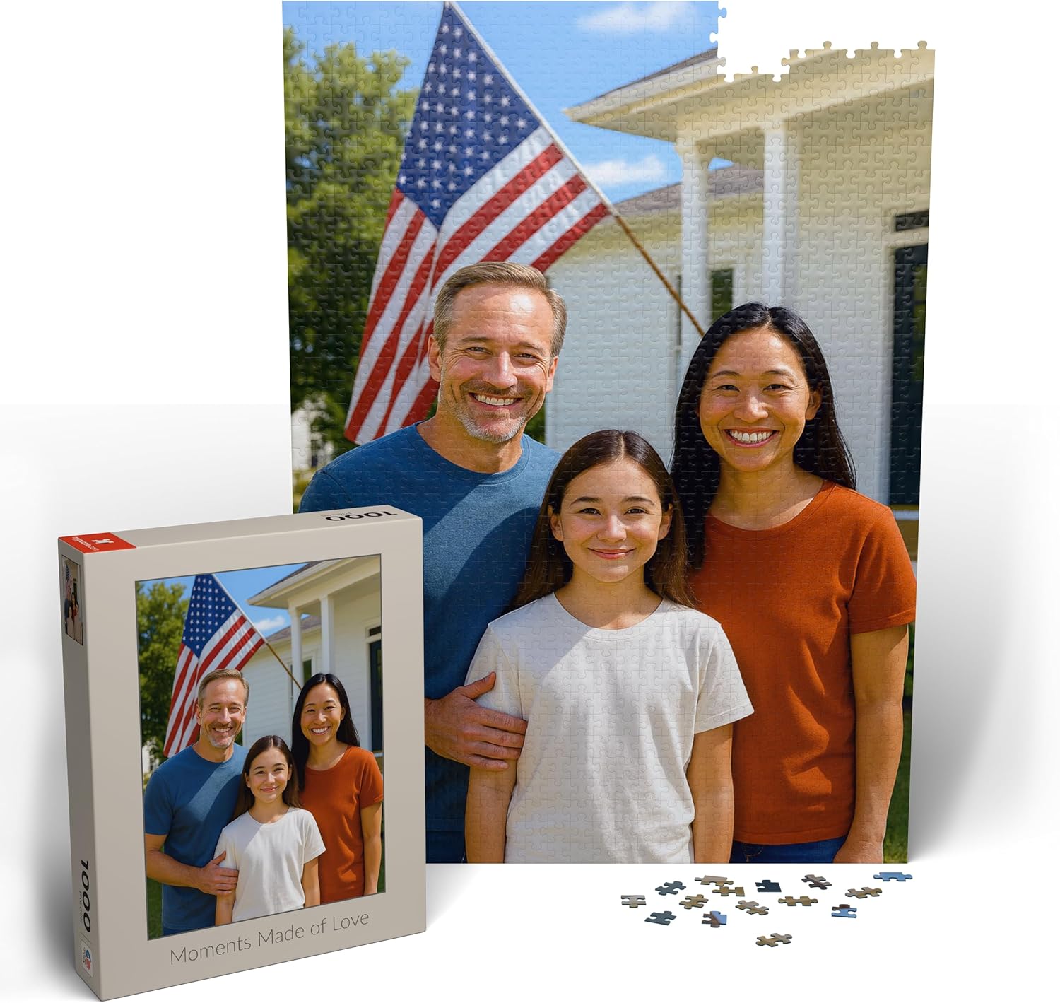 MyPuzzle Custom Photo Puzzle - Personalized Jigsaw Puzzle Made from Your Own Picture, Ideal Gift for Birthdays, Mother's Day, Valentine's Day & Weddings - 1000 Pieces (Portrait/Vertical)