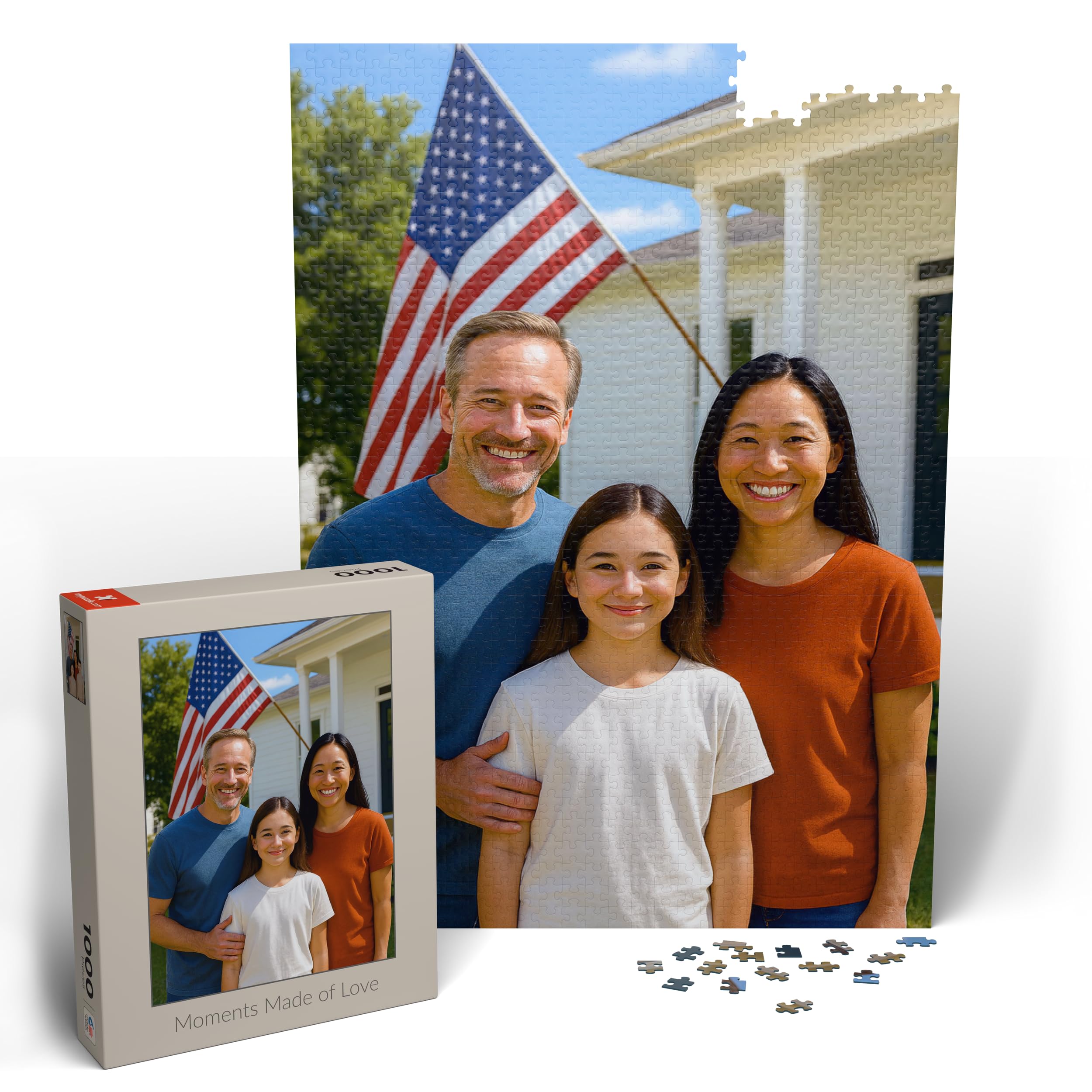MyPuzzle Custom Photo Puzzle - Personalized Jigsaw Puzzle Made from Your Own Picture, Ideal Gift for Birthdays, Mother's Day, Valentine's Day & Weddings - 1000 Pieces (Portrait/Vertical)