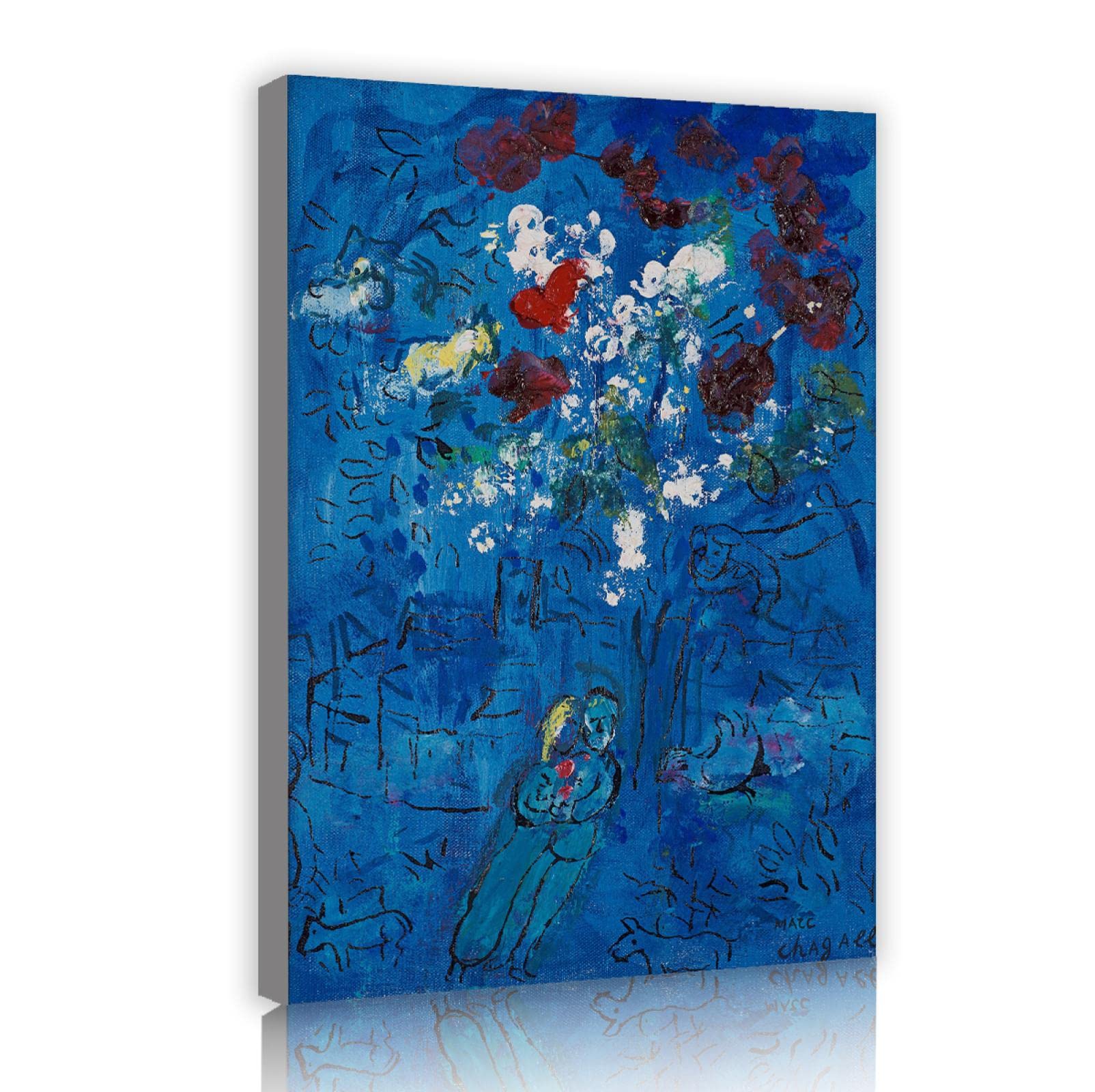 シャガール 青いブーケ リトグラフポスター シャガール 青いブーケ リトグラフポスター