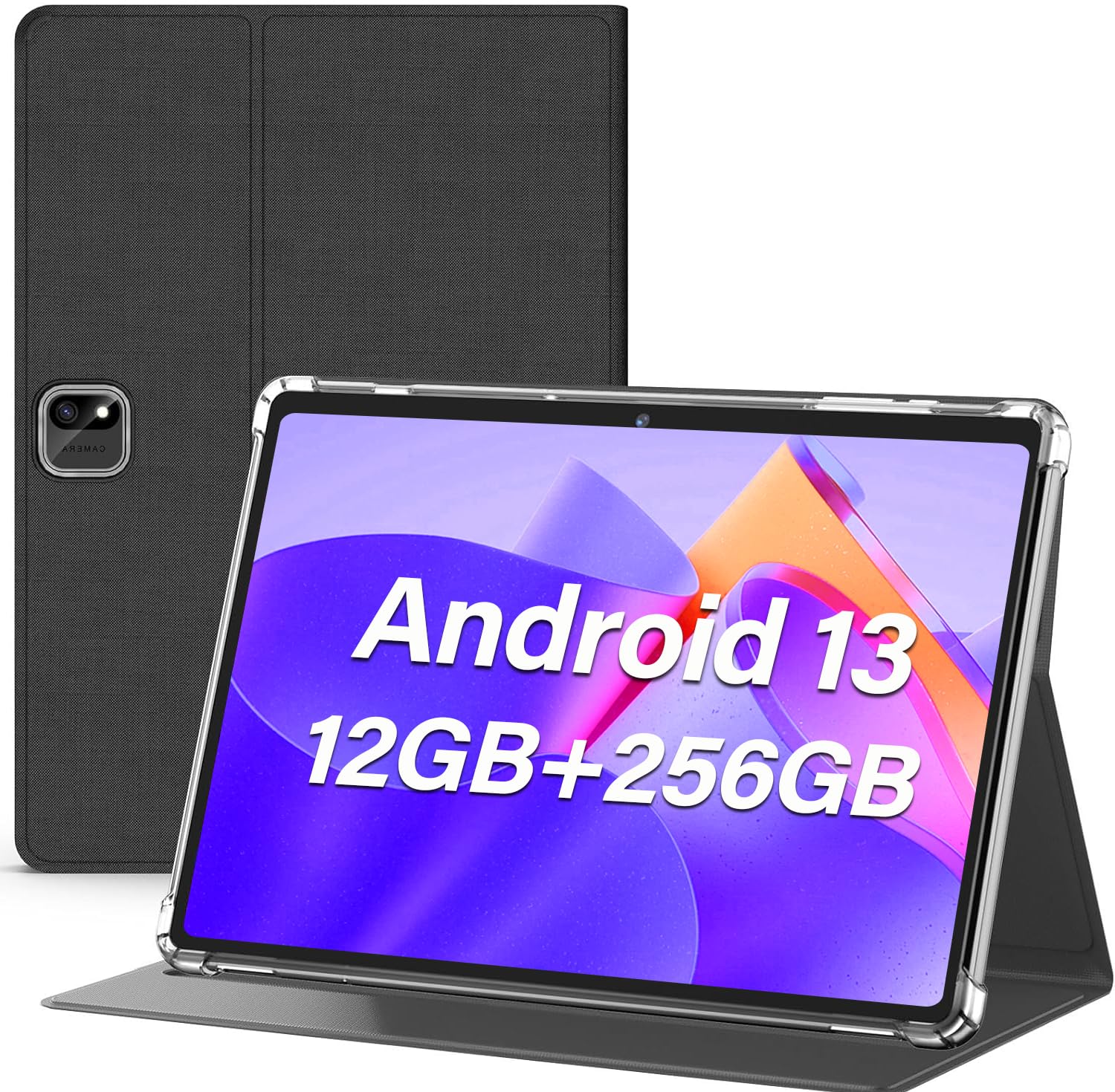 JJGJ Android Tablet, Android 13 Tablet 10 inch, 12(6+6) GB RAM+
