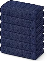 Vista 10 de Homaxy Toallas de cocina de microfibra con tejido de gofre, 16 x 28 pulgadas, ultra absorbentes y de color sólido, paquete de 4, gris