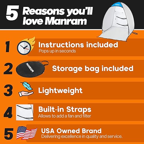 Miniatura 9 de Cabina de pulverización (9 x 6 x 5.5 pies) - Tienda de campaña de cabina de pintura portátil, cabina de pintura en aerosol