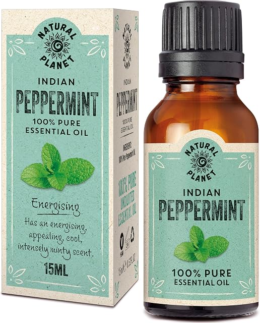 Natural Planet Peppermint Essential Oil 15ML 100% Pure & Undiluted Natural Therapeutic Grade Pure, Cruelty Free