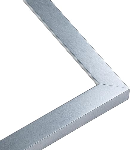 Miniatura 4 de Marco plateado de 30 x 30 pulgadas de ancho de madera real de 0.75 pulgadas de ancho  Profundidad del marco interior de 0.5 pulgadas  Marco de fotos