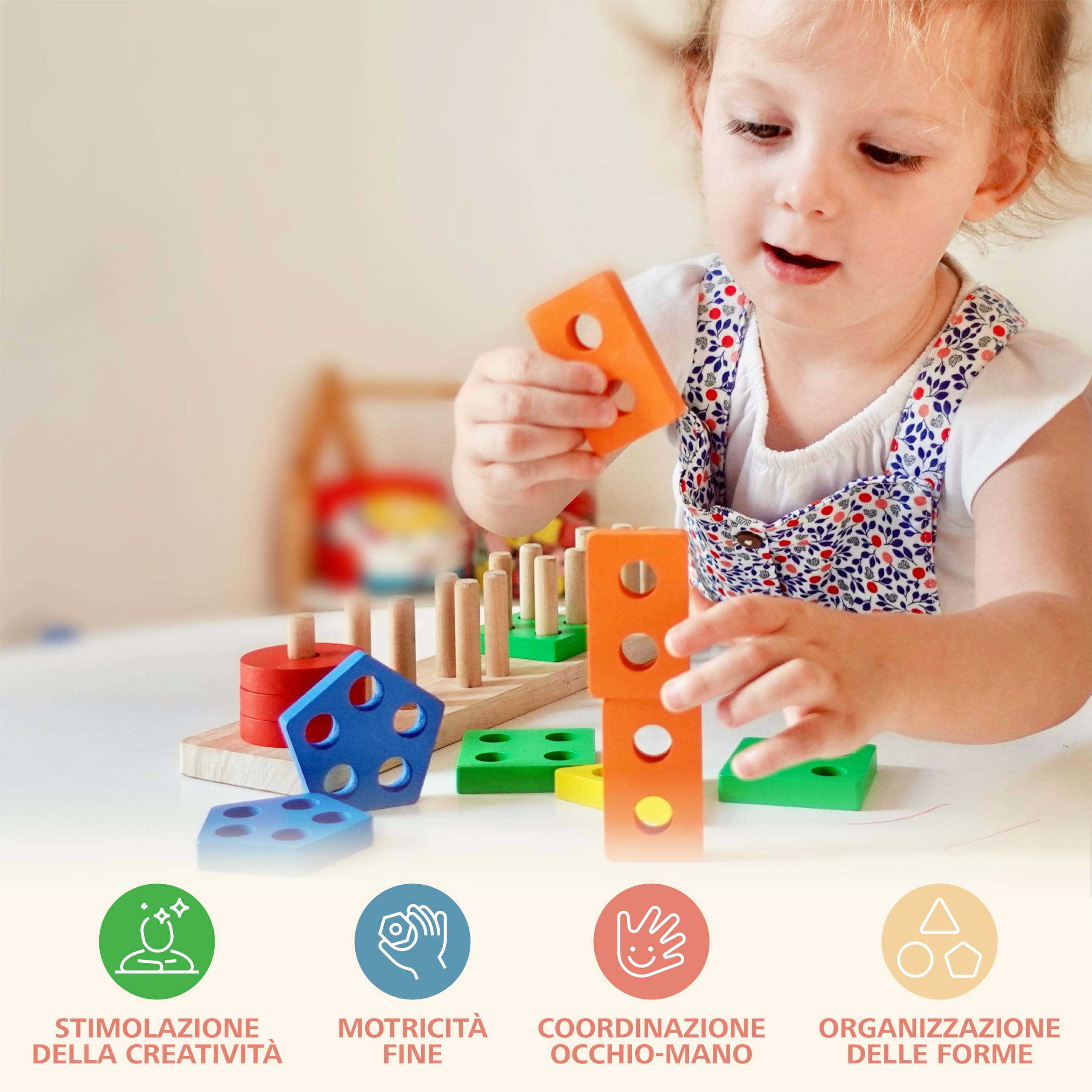 Sweety Fox Giochi Montessori 2 Anni - Giochi di Attività e Sviluppo 1 2 3 Anni - Giochi Bambini 2 Anni