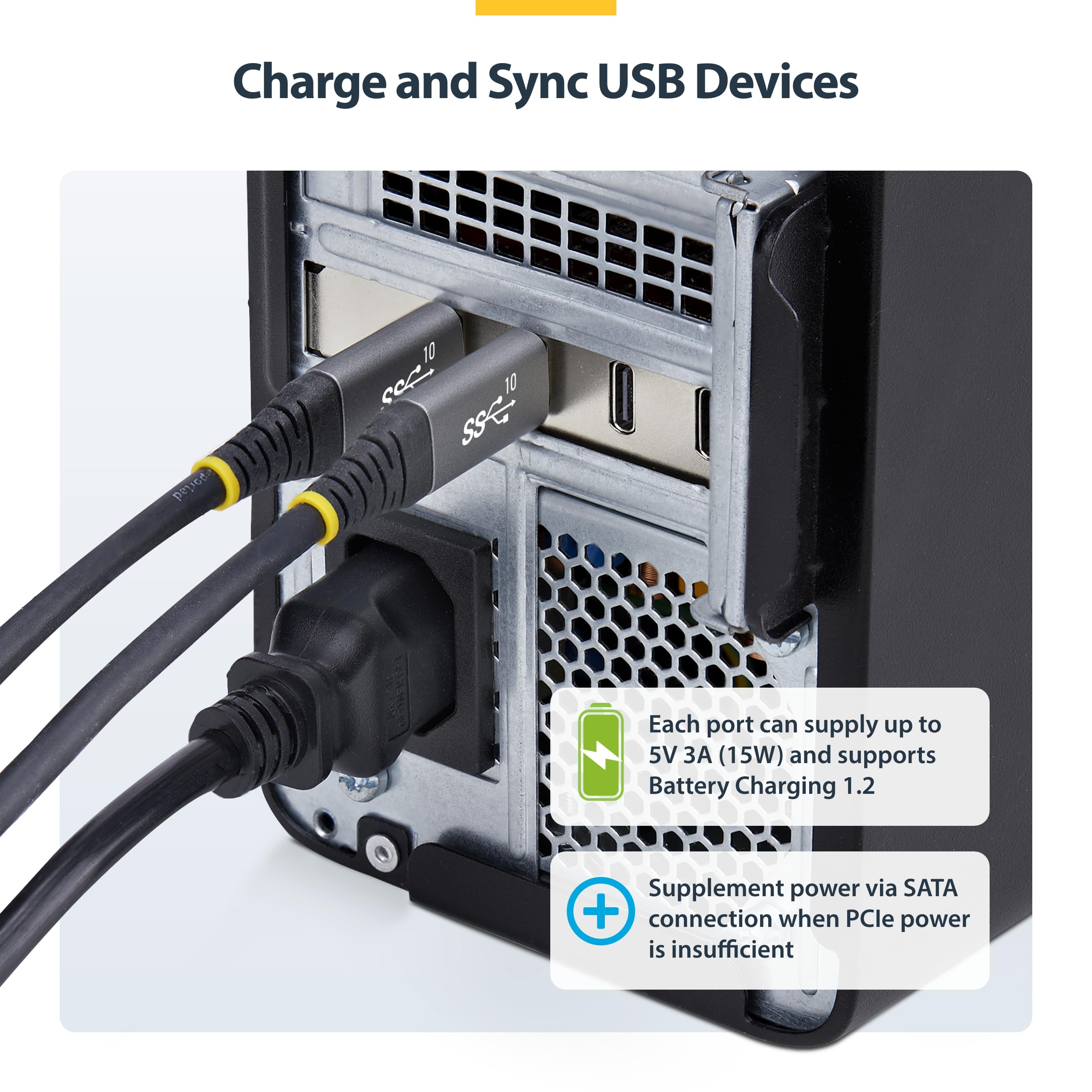 Amazon.com: StarTech.com 4-Port USB-C 10Gbps PCIe Card, 4X