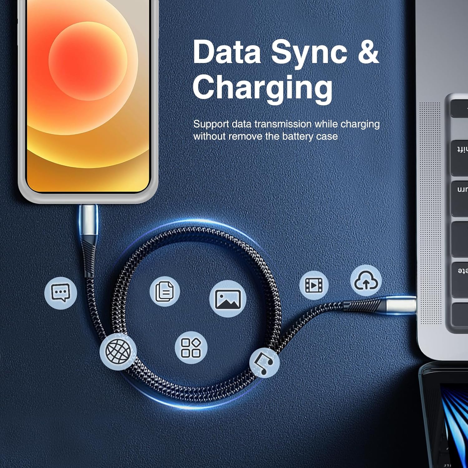 GIN FOXI Battery Case for iPhone 12/12 Pro, Rechargeable Charging Cases Charger 7000mAh Juice Box Anti-Fall Protection Cover Extended Battery Pack for 12 Pro/12 (6.1") Grey