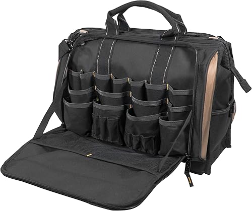 Miniatura 3 de Bolsa de herramientas multicompartimento con 50 bolsillos de artesanía en piel personalizable 1539