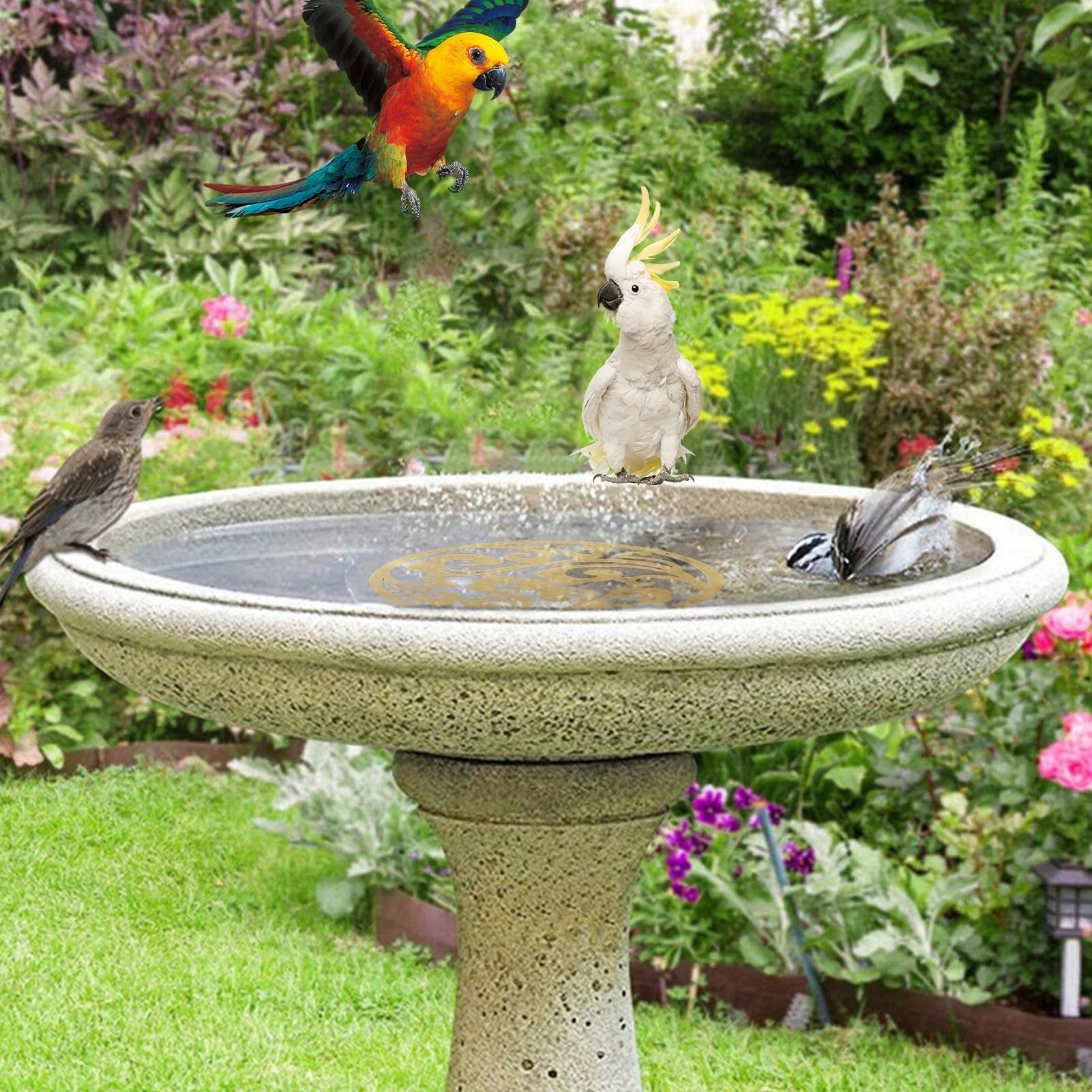 Copper Disc for Bird Bath, Pure Copper Cleaning Disk, Natural Algae Control, Pet-Friendly Maintenance Accessory, Ideal for Ponds, Tree Statues, Balcony Use, Winter Care, 3.94x3.94x0.08 in