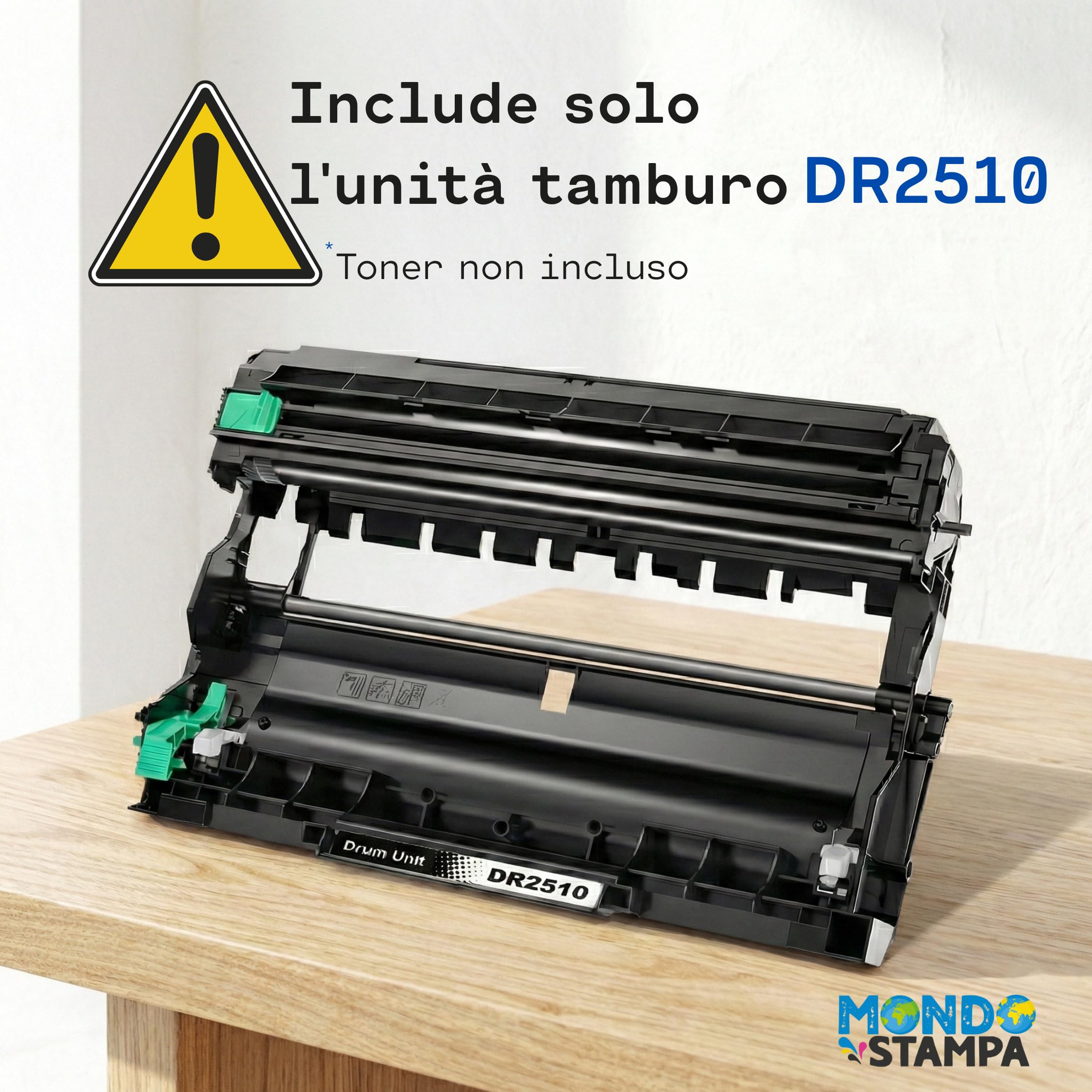 DR2510 (15000 copie) Compatibile DRUM fotounità Sostituzione per Brother MFC-L2800DW,L2827DW,L2827DWXL, L2835DW, L2860DWE DCP-L2660DW,DCP-L2620DW,DCP-L2627DWE (1, BK)