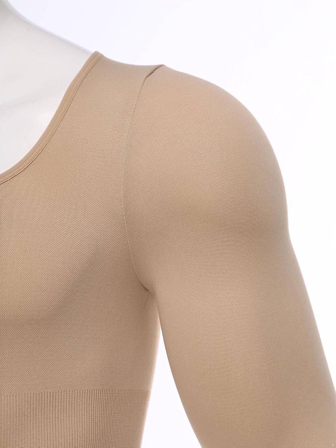 Alvivi Men Long Sleeve High Cut Bodysuit Press Button Crotch Stretchy Jumpsuit Gymnastics Leotard