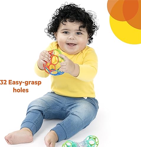 Miniatura 8 de Bright Starts Easy-Grasp Oball Bundle Set de regalo - Agarra el día, juguetes de pelota y sonajero, paquete de 2, sin BPA, unisex, recién nacido +