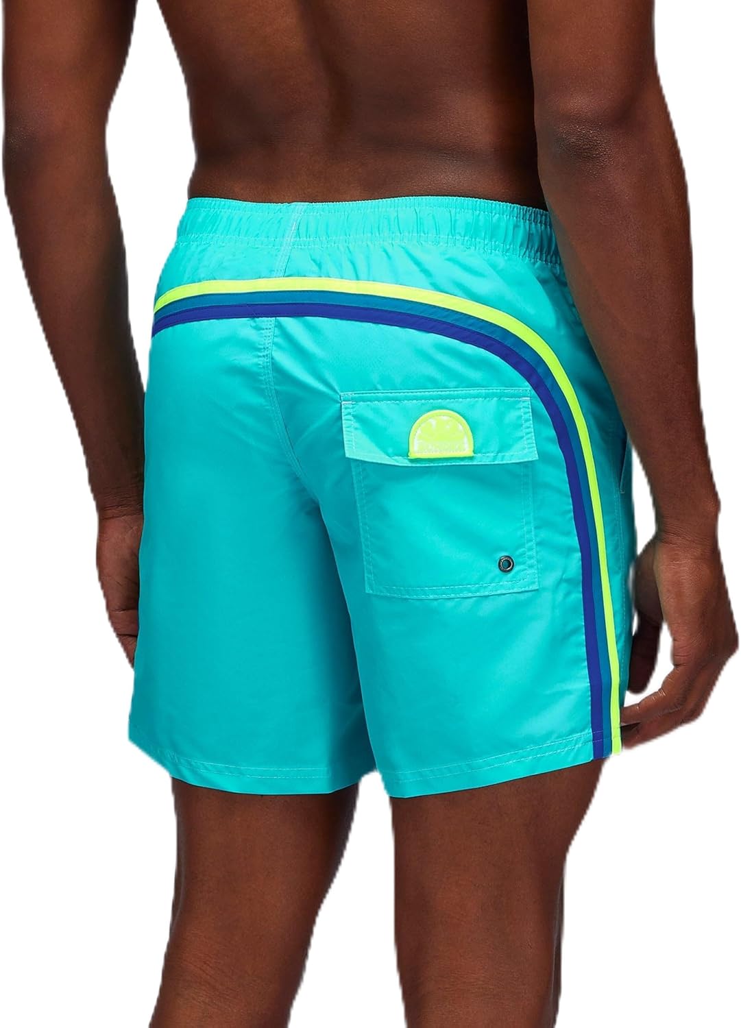 SUNDEK Mens Elastic Waist Boardshort, Swim Trunks 16" Length 7.5" Inseam