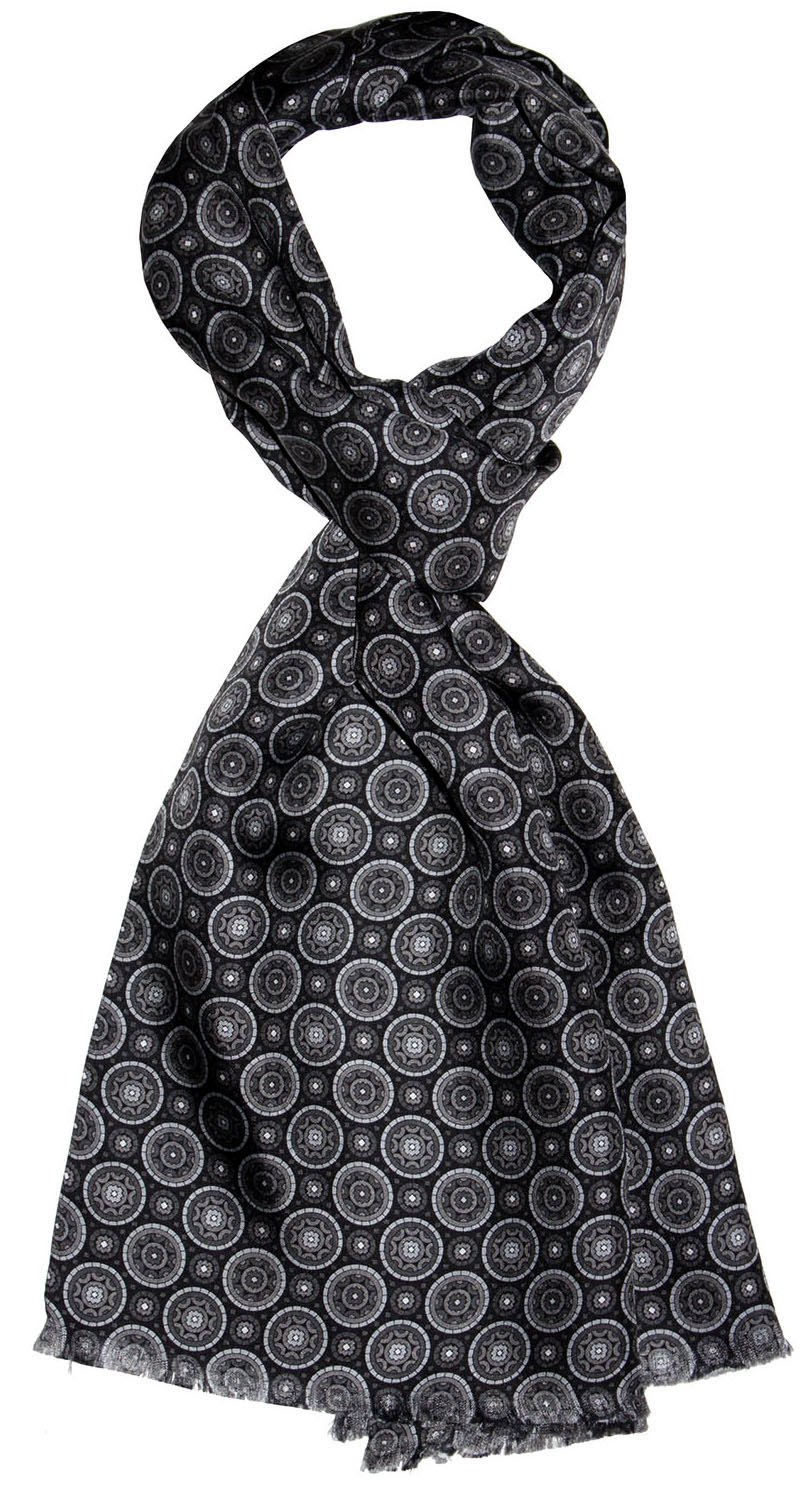 LORENZO CANA - Sciarpa - A pois - Uomo nero nero