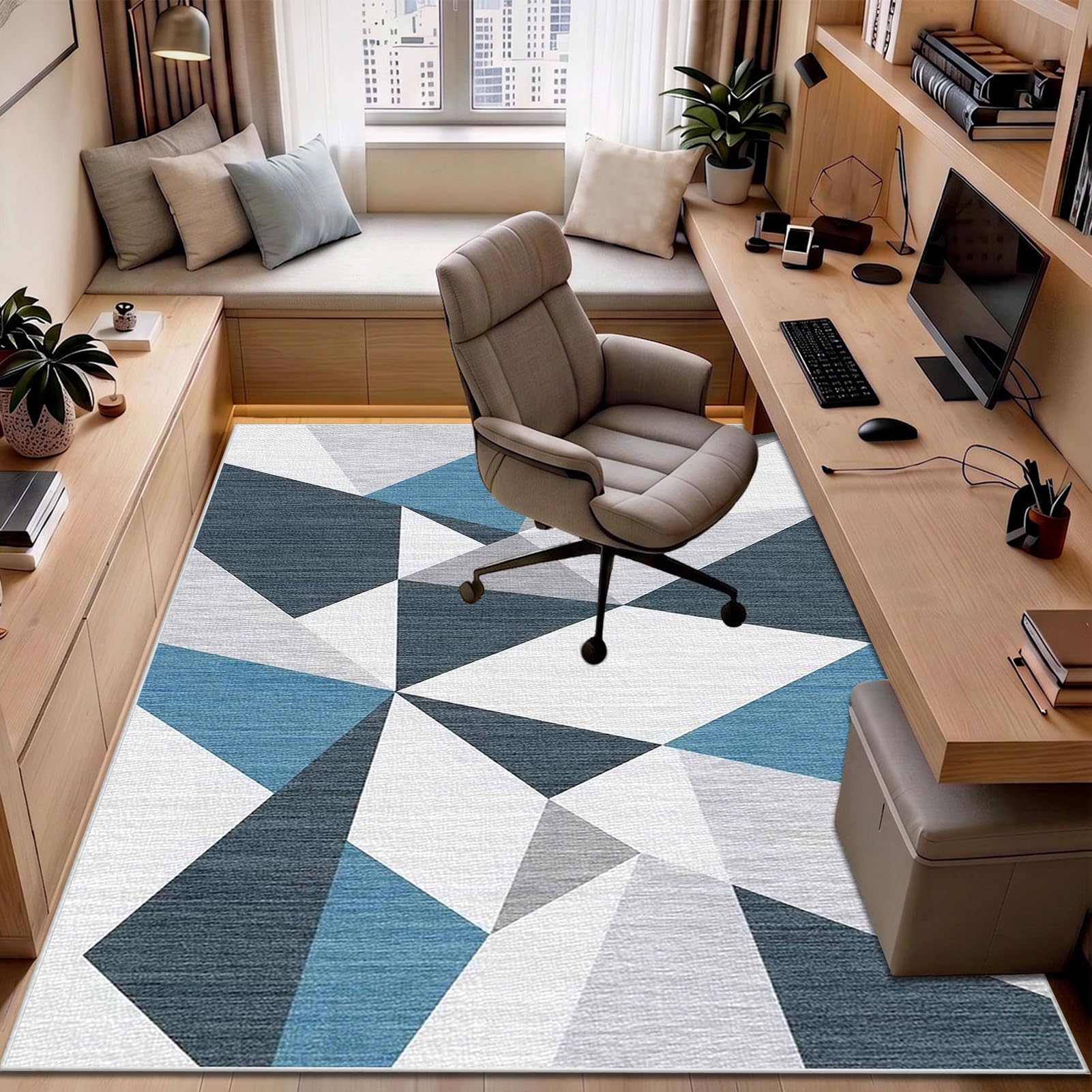 Tapis Chaise de Bureau, Tapis de Chaise Gaming Tapis Protection Sol Chaise Bureau Antidérapant Tapis de Sol Bureau Lavable pour Sols Durs Parquet 180 x 230 cm