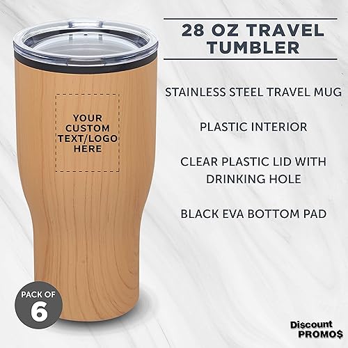 Miniatura 3 de Challenger - Tazas de viaje personalizadas de acero inoxidable de 28 onzas, juego de 12, paquete personalizado a granel, perfectas para café,