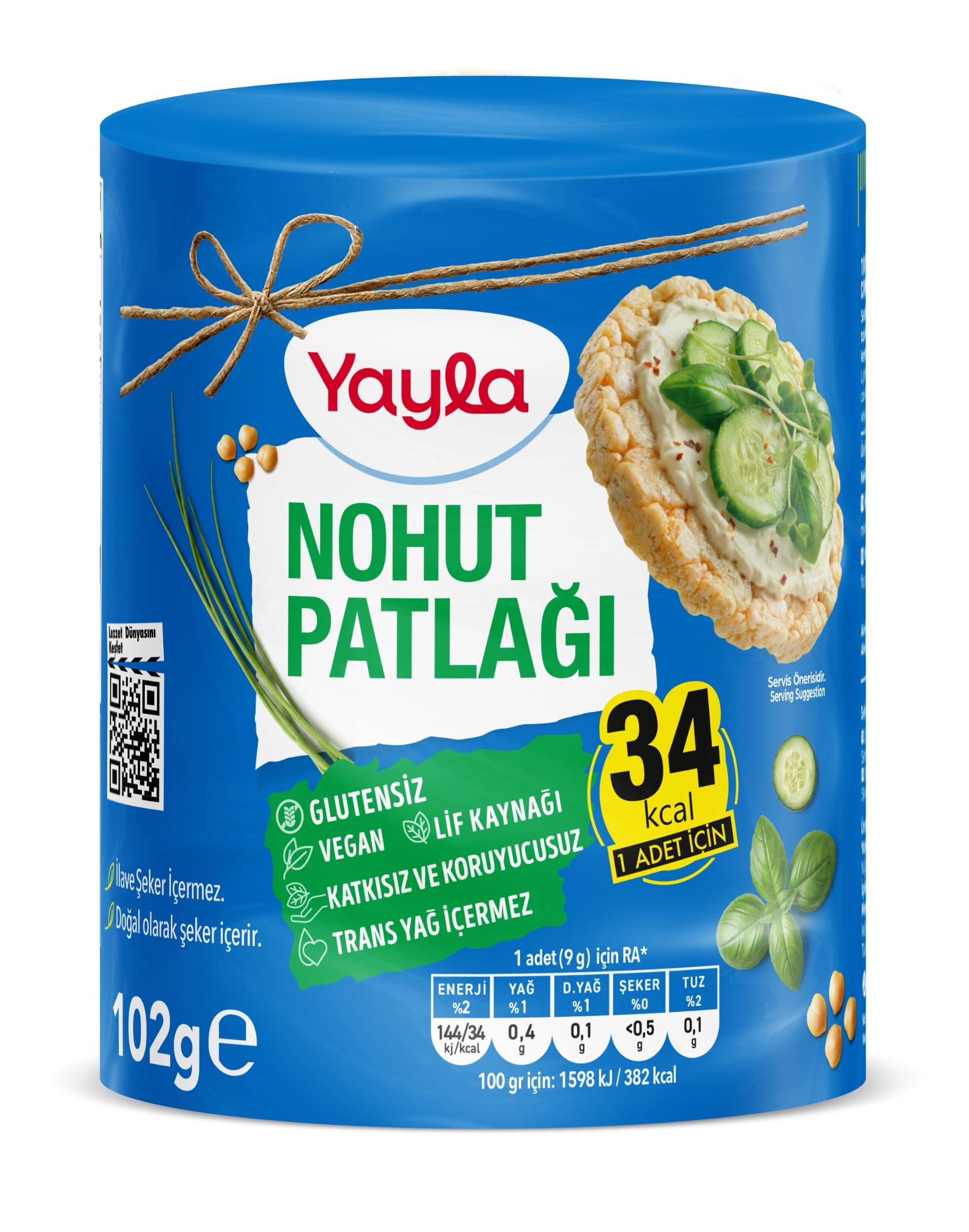 Yayla Nohut Patlağı Silindir 102 Gram
