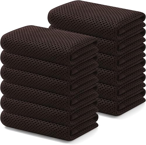 Miniatura 606 de Kitinjoy - Paños de cocina 100% algodón, paquete de 6 paños de cocina ultra suaves y absorbentes para secar platos, toallas de cocina de secado