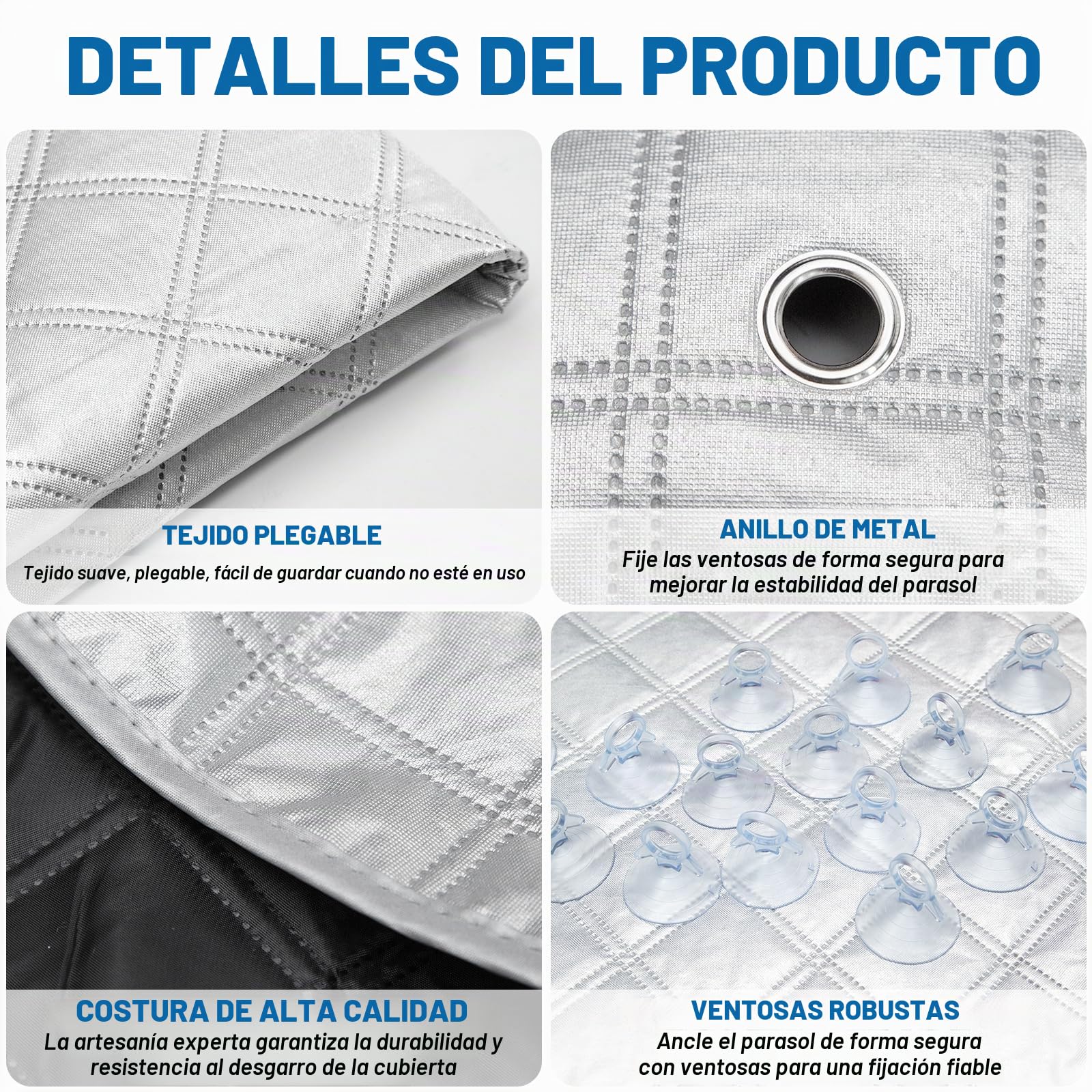 Parasoles termicos para Furgonetas VW T5 T6, 8 Piezas Protector Parabrisas | NIGOOLATA Persiana UV de Verano Parasol Furgoneta Delantero