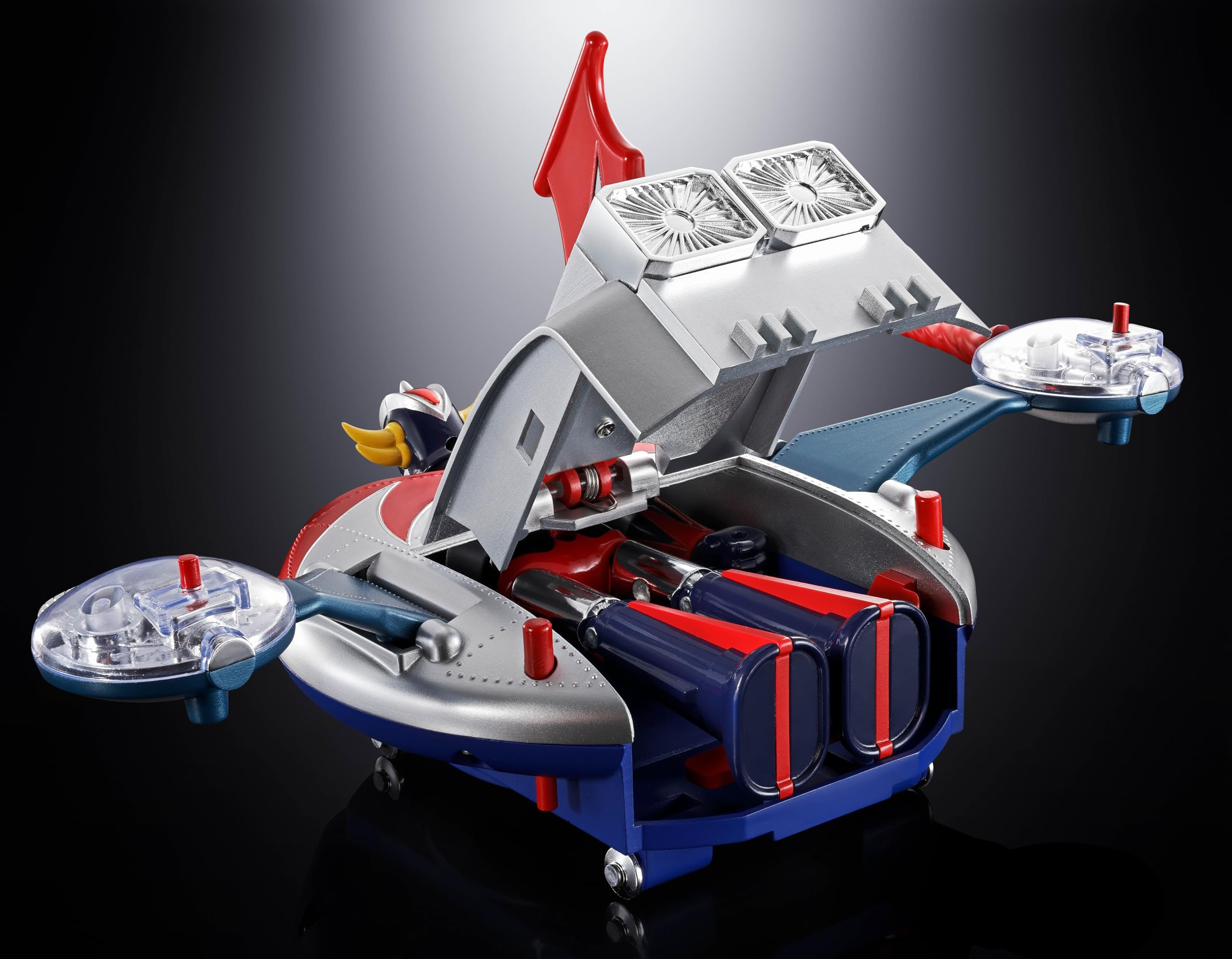TAMASHII NATIONS Chogokin UFO Robo Glendazer Deluxe Glendizer & UFO Spazer, circa 135 e 120 mm, figura di azione pre-verniciata in ABS e PE