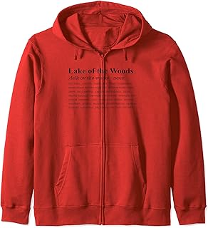 Lake of the Woods Ontario Definition Zip Hoodie