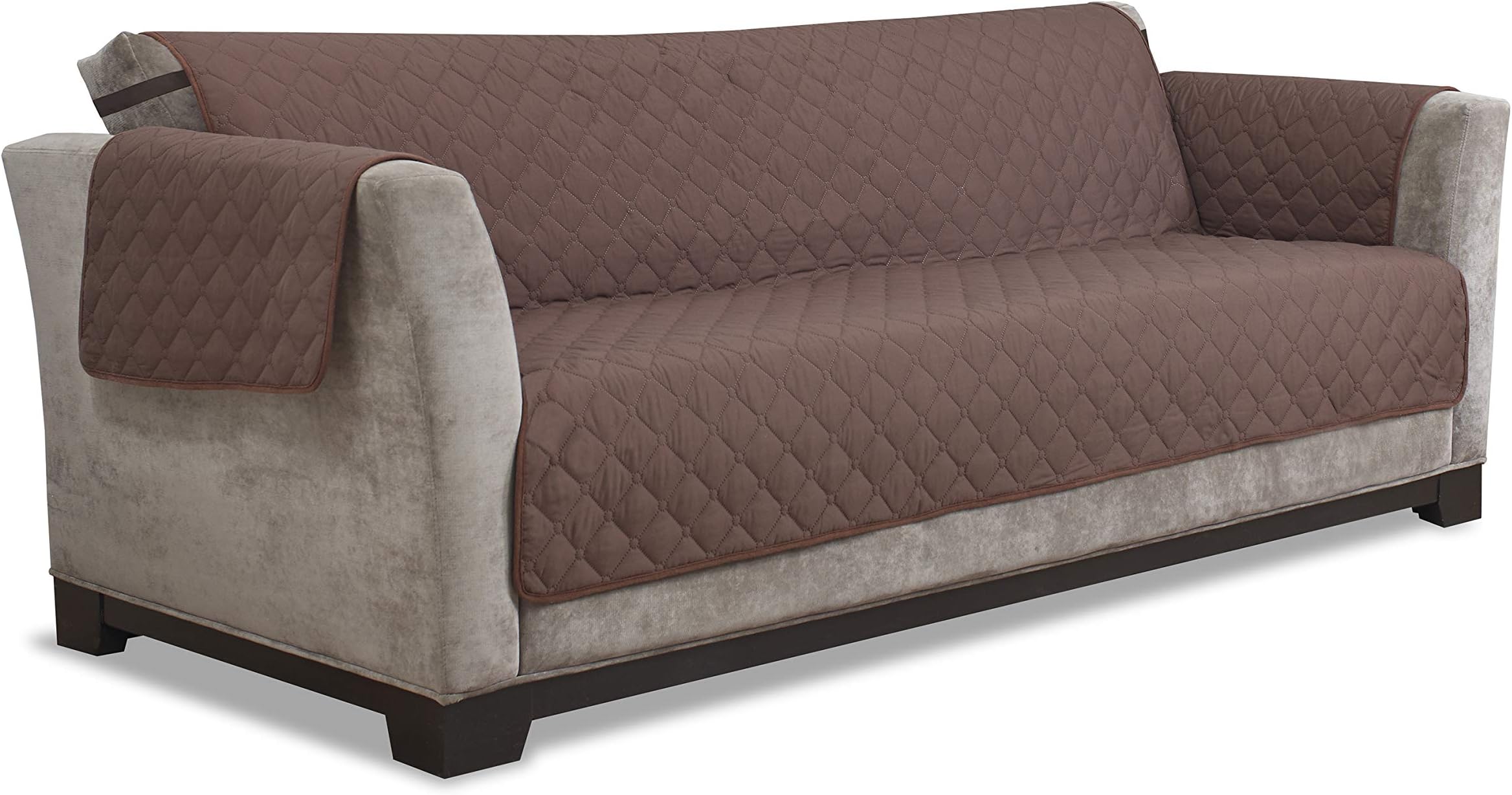 Furniture Fresh - Waterproof Microfiber Furniture Protector with Elastic Back Strap (Sofa, Chocolate)