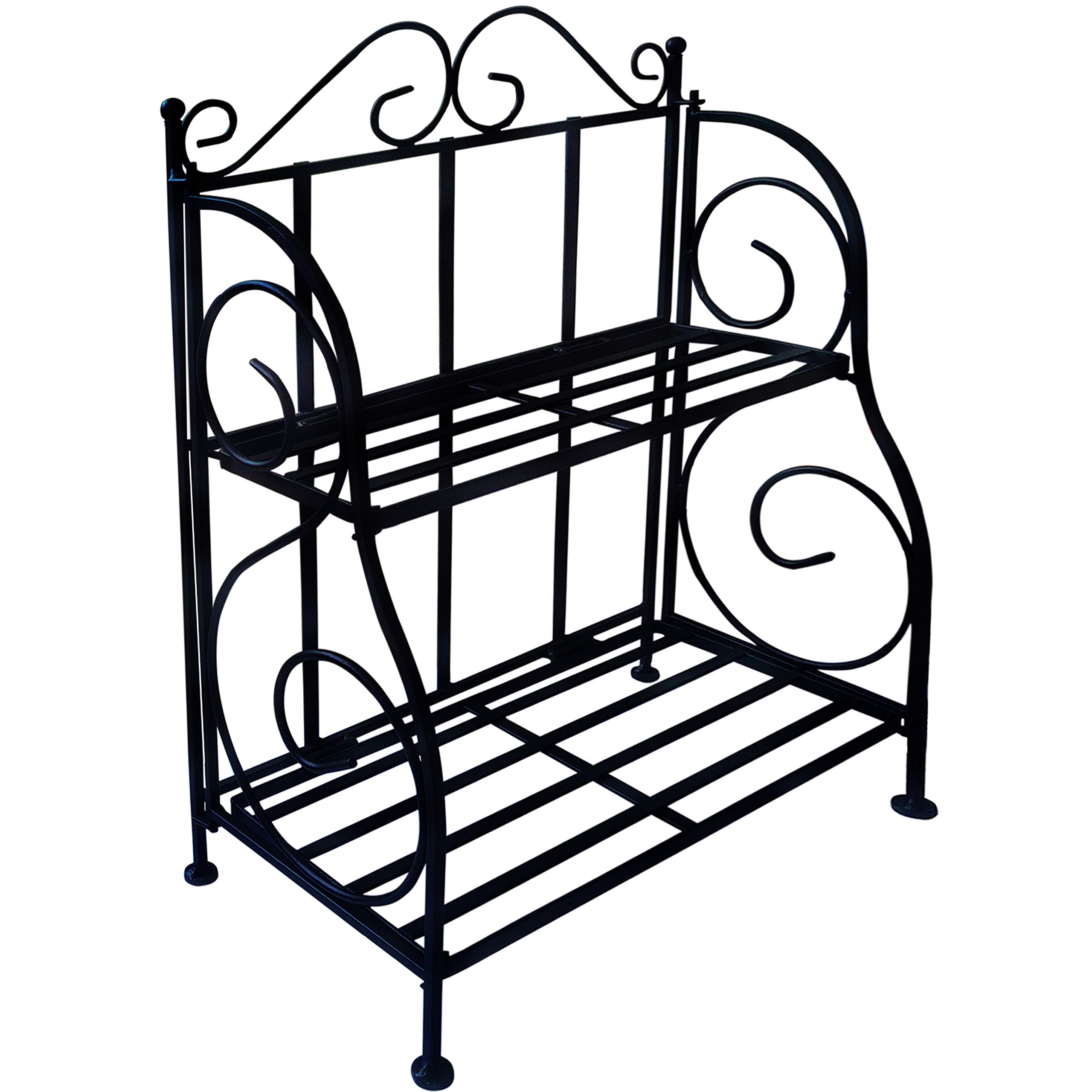 2 Tier Foldable Home Kitchen Office Storage Shelf Organizer Rack for Home Kitchen Bathroom Laundry Room Office School etc.