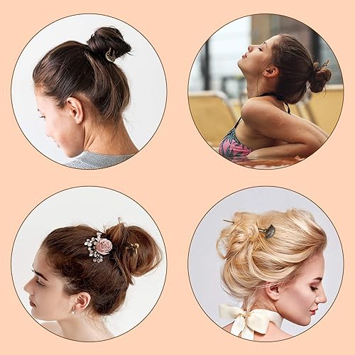 Miniatura 5 de 4 horquillas para el cabello celta retro plateado y 11 palillos de pelo vintage de bronce para el cabello, palillos de pelo vintage, nudos celtas,